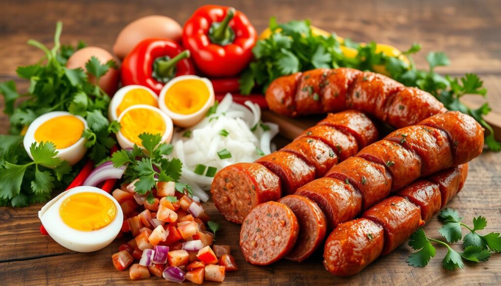 Chorizo and Eggs Ingredients