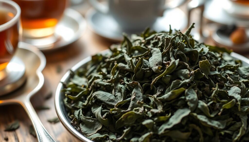 Gunpowder tea leaves