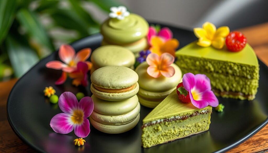 Matcha Dessert Presentation