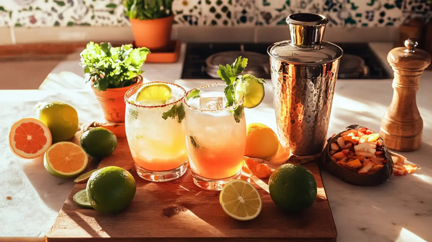 Mezcal drink recipes: a smoky mezcal cocktail with citrus garnish