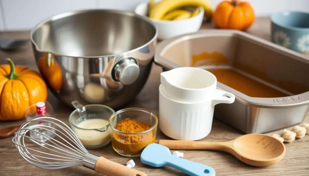 Baking Tools for Pumpkin Banana Loaf