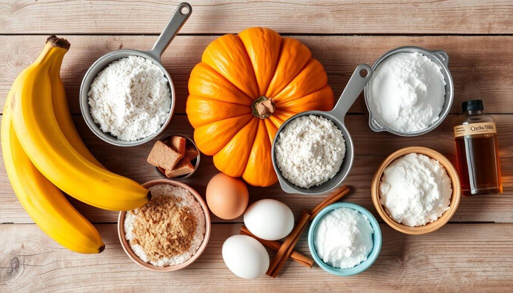 Pumpkin Banana Loaf Ingredients